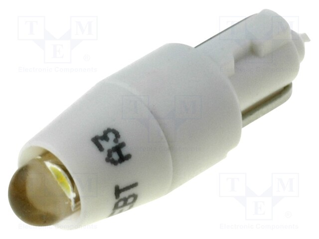 LED lamp; white; T5; 24V; No.of diodes: 1