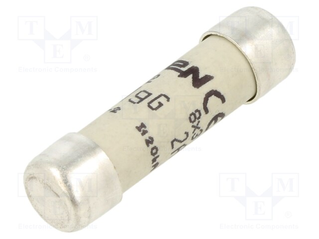 Fuse: fuse; gG; 2A; 400VAC; ceramic; 8.5x31.5mm