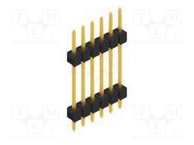 Connector: pin strips; pin header; male; PIN: 6; 2.54mm; THT; 1x6
