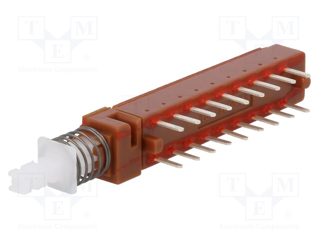 Switch: push-button; Pos: 2; 0.5A/100VAC; 1A/25VDC; ON-(ON); square
