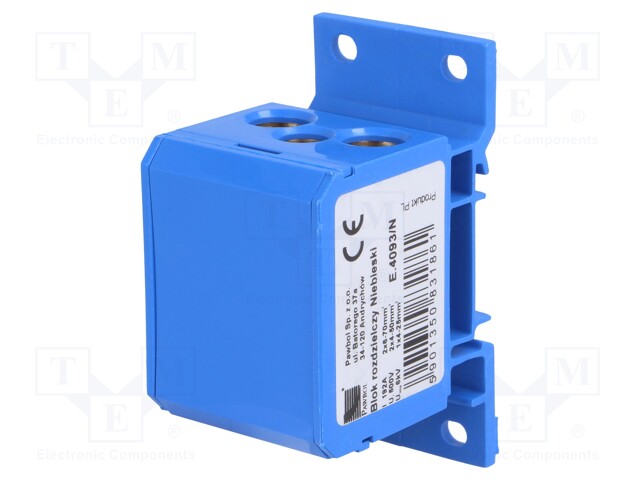 Splice terminal: distribution block; 2.5÷70mm2; ways: 1; blue