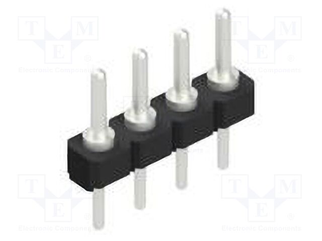 Connector: pin strips; pin header; male; PIN: 4; 2.54mm; THT; 1x4