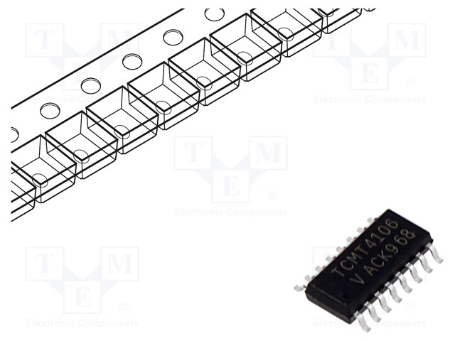 Optocoupler, 4 Channel, SSOP, 16 Pins, 60 mA, 3.75 kV, 100 %