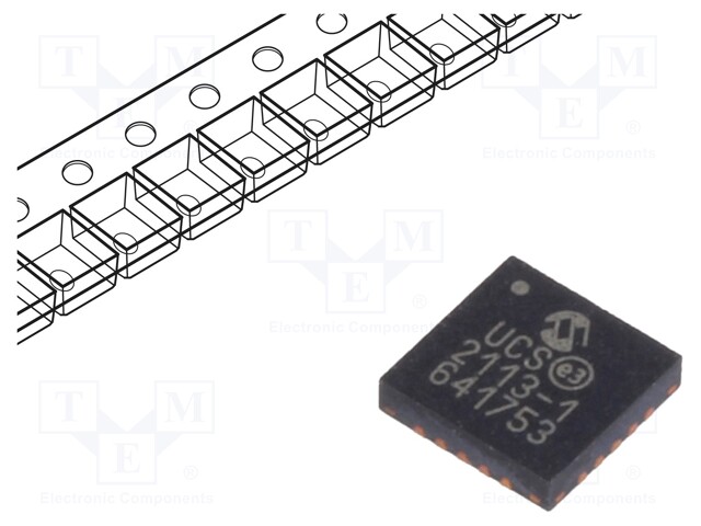 IC: USB controller; I2C,SMBus 2.0,USB; QFN20; Number of ports: 2