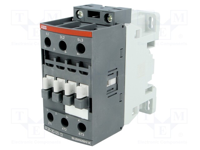 Contactor: 3-pole; NO x3; Auxiliary contacts: NO; 100÷250VAC; 26A