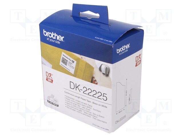 Label; Width: 38mm; Colour: white; Character colour: black; V: glued