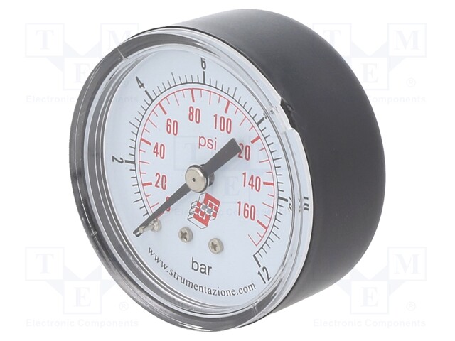 Manometer; 0÷12bar; non-aggressive liquids,inert gases; 50mm