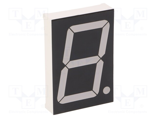 Display: LED; 7-segment; 45mm; 1.8"; No.char: 1; red; 45÷90mcd