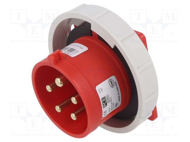 Connector: AC supply 3-phase; socket; male; 32A; 400VAC; IEC 60309