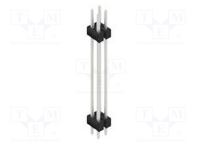 Connector: pin strips; pin header; male; PIN: 4; 2.54mm; THT; 2x2