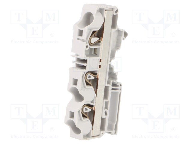 Splice terminal: rail; SNK; 0.5÷16mm2; ways: 1; terminals: 3; grey