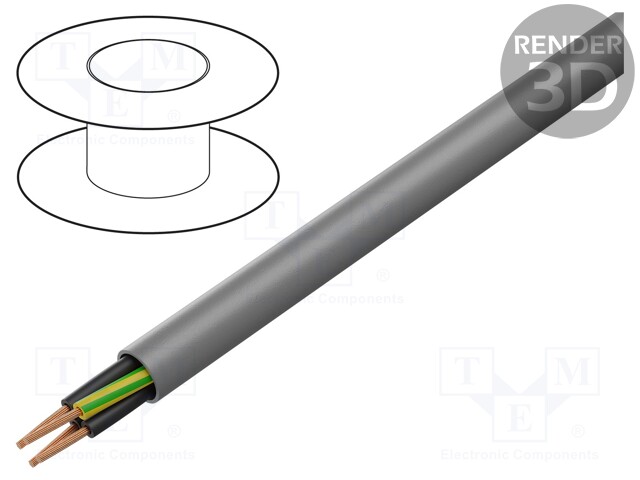 Wire: control cable; FLAME-JZ-H; Insulation: FRNC; Colour: grey