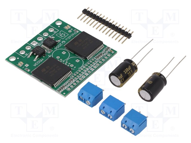 DC-motor driver; VNH3SP30; 10kHz; PWM; 9A; Uin mot: 5.5÷16V