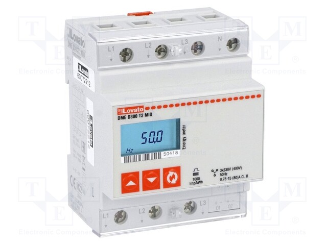 Counter; digital,mounting; for DIN rail mounting; three-phase