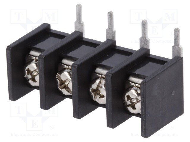 PCB terminal block; angled 90°; 10mm; ways: 4; on PCBs; 4mm2; 20A
