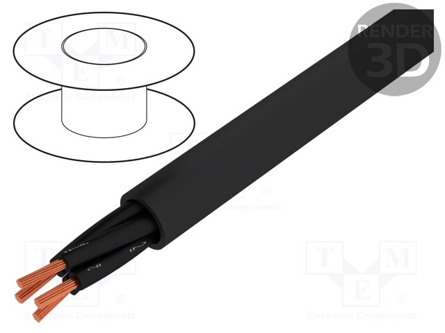 Wire; OZ-600; 7x1.5mm2; unshielded; 600V,1kV; Cu; stranded; black