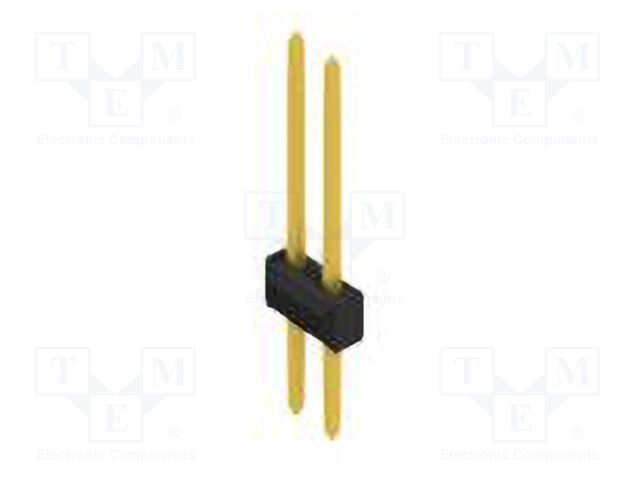 Connector: pin strips; pin header; male; PIN: 2; 2.54mm; THT; 2x1