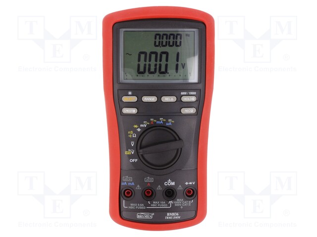 Digital multimeter; LCD (6000),with a backlit; True RMS