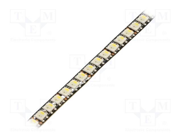 Programmable LED tape; RGBW; 5050; 5V; LED/m: 144; 8mm; black PCB