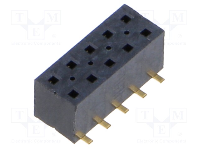 Connector: PCB to PCB; female; PIN: 10; 2mm; TLE; gold-plated; SMT