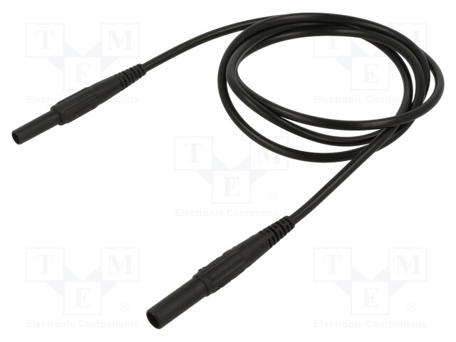 Test lead; 19A; banana socket 4mm,banana plug 4mm; insulated