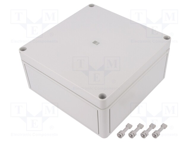 Enclosure: multipurpose; X: 180mm; Y: 182mm; Z: 90mm; PK; light grey