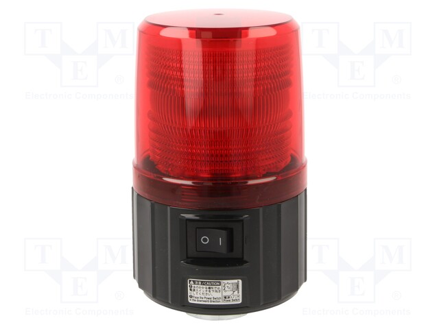 Signaller: lighting; blinking light; red; PFH-BT; IP55; Ø101x160mm