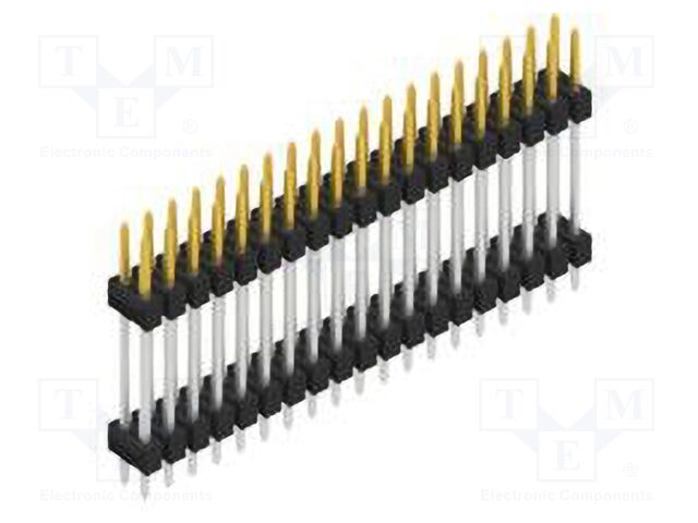 Connector: pin strips; pin header; male; PIN: 38; 2.54mm; THT; 2x19
