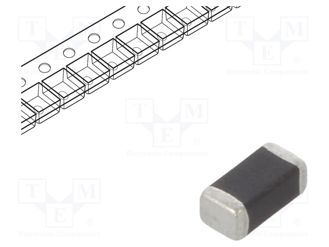 Thermistor, NTC, 1 kohm, B57621C5 Series, 3450 K, SMD, 1206 [3216 Metric]