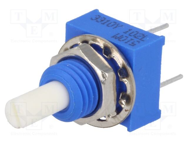 Potentiometer: shaft; single turn; 1kΩ; ±20%; 0.25W; linear; 3.18mm
