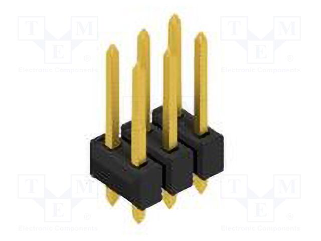 Connector: pin strips; pin header; male; PIN: 6; 2.54mm; THT; 2x3