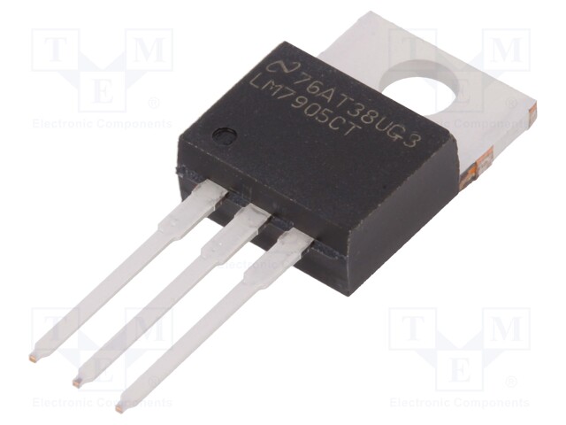 IC: voltage regulator; fixed; -5V; 1.5A; TO220; THT; Package: tube
