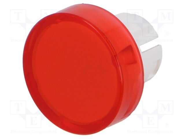 Lens, Raised, Round, Red, 51 Series