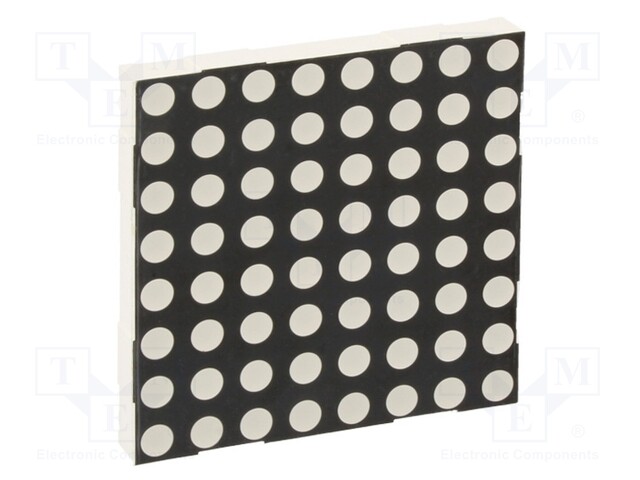 Display: LED; matrix; 8x8; red; 6÷12mcd; anode; 60.2x60.2mm