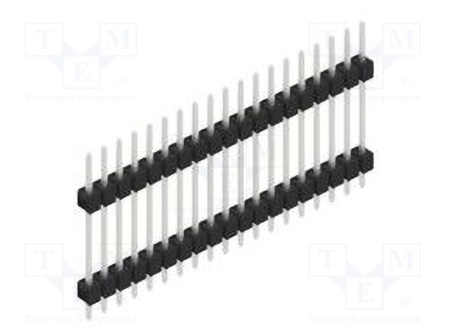 Connector: pin strips; pin header; male; PIN: 19; 2.54mm; THT; 1x19
