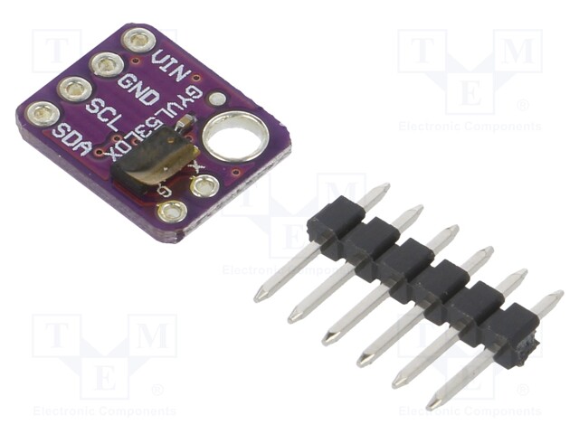 Sensor: distance; laser; I2C; 3.3÷5VDC; IC: VL53L0X; Dim: 10.5x13mm