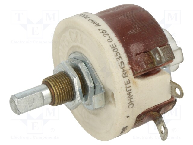 Potentiometer: shaft; 350Ω; 25W; 6.35mm; Shaft: smooth; wirewound