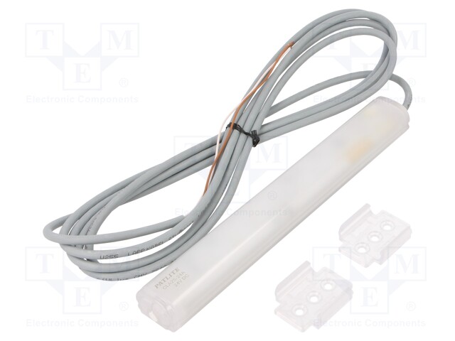 LED lamp; cool white; 240lm; 6800K; -40÷60°C; 24VDC; IP66; 3m