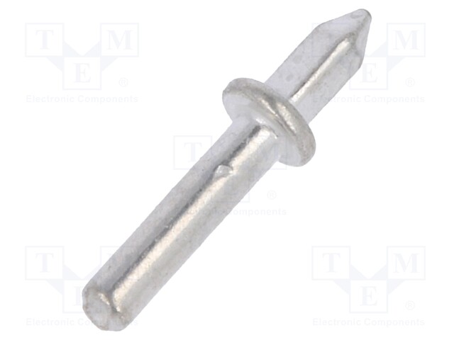 Solder pin; THT; silver plated; brass; Ø: 1.3mm; Overall len: 9.7mm