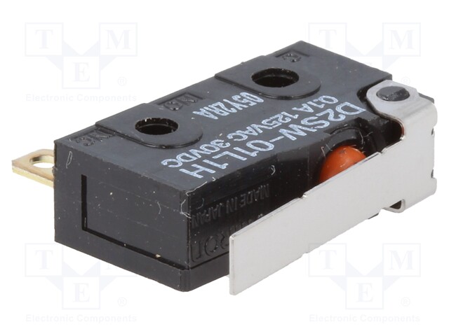 Microswitch SNAP ACTION; with lever; SPDT; 0.1A/125VAC; ON-(ON)