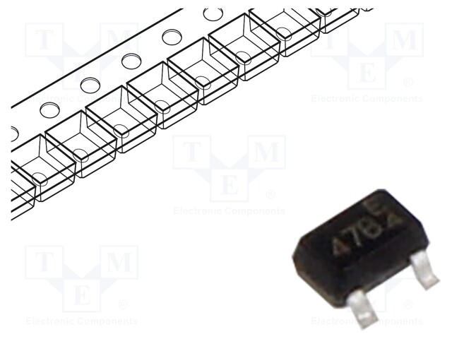 Transistor: NPN; bipolar; 45V; 0.1A; 0.25W; SOT323