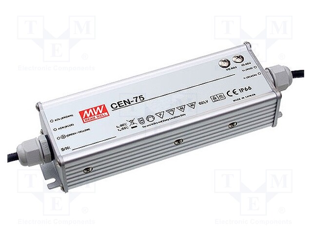 Power supply: switched-mode; LED; 75.6W; 36VDC; 33÷40VDC; 2.1A