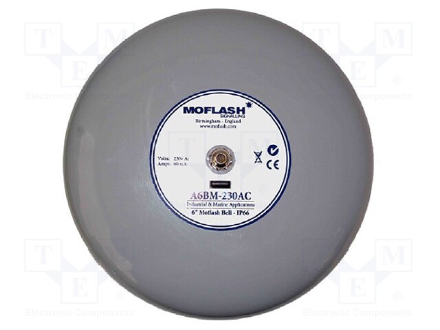 Signaller: sound; bell; 24VDC; 108dB; Series: A8BM; IP66; Ø219x93mm