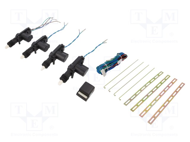 Central lock actuator; 4 actuators,montage accessories; 12VDC