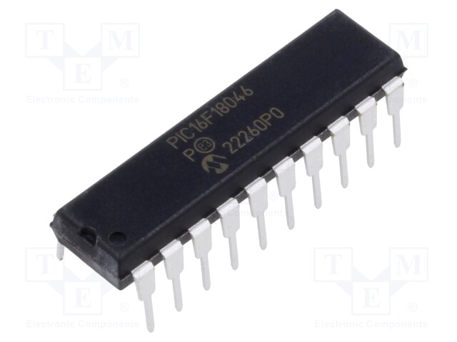 IC: PIC microcontroller; Memory: 28kB; SRAM: 2kB; EEPROM: 256B; THT