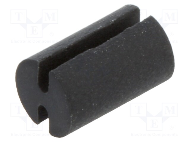 Spacer sleeve; LED; Øout: 3.7mm; ØLED: 3mm; black; UL94V-0; Mat: PVC
