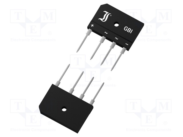 Single-phase bridge rectifier; Urmax: 800V; If: 25A; Ifsm: 300A