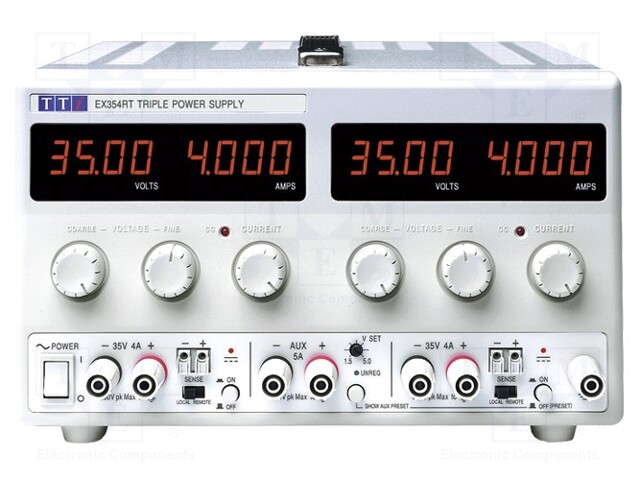 Power supply: laboratory; Channels: 3; 0÷35VDC; 0÷4A; 0÷35VDC; 0÷4A