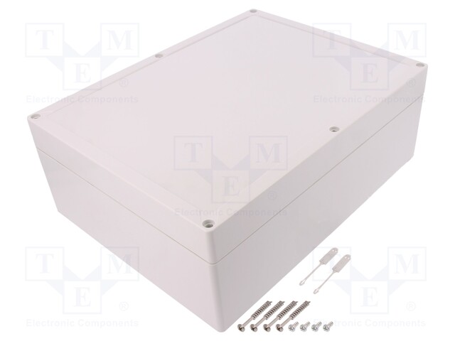 Enclosure: multipurpose; X: 232mm; Y: 302mm; Z: 110mm; TG PC; grey