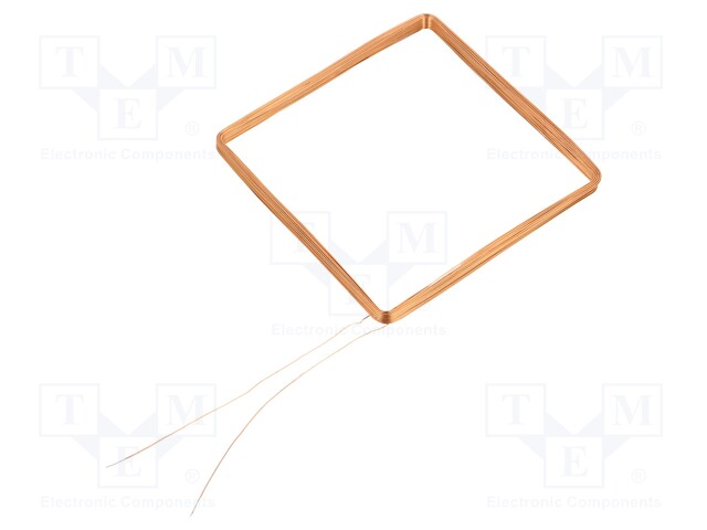 RFID antenna; 125kHz; Body dim: 53x53x3.8mm; 750uH